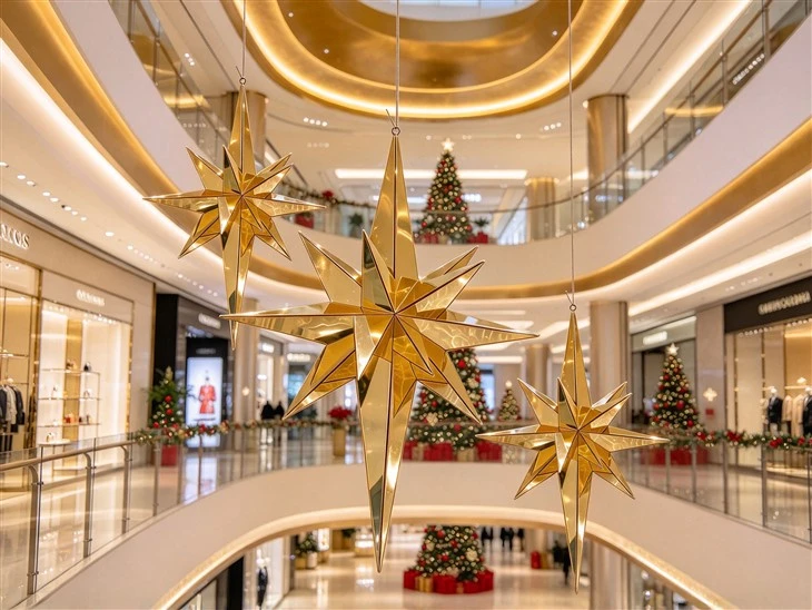 Acrylic Star Ceiling Decorations For Christmas suppliers