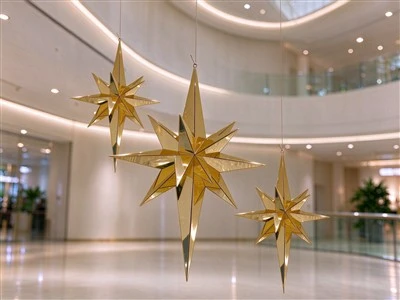 Acrylic Star dekorasyon plafon pou Nwèl